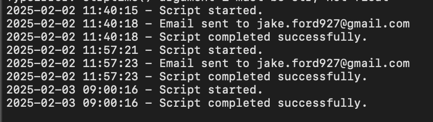 Log file output